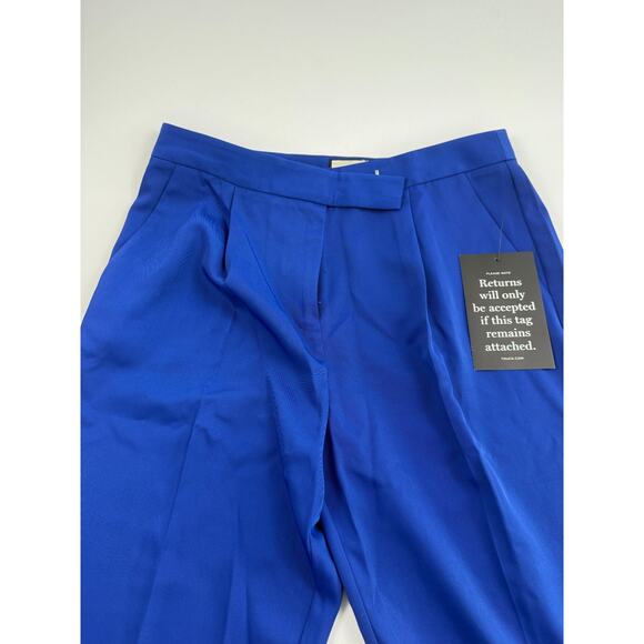 Tuckernuck Sapphire Blue Duncan Pleated Straight Leg Trouser Pants Size M - Picture 4 of 13
